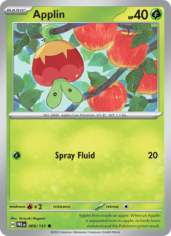 Applin 9/131 Prismatic Evolutions English Pokémon card