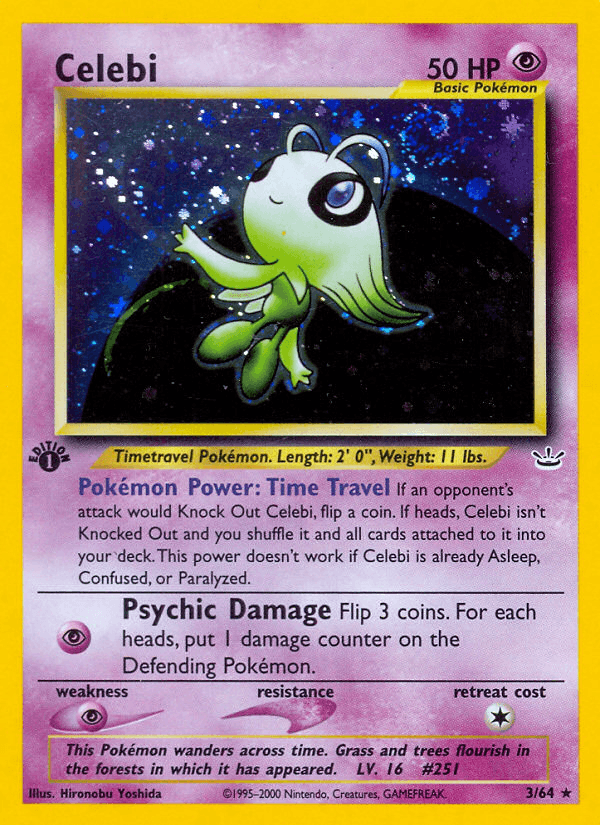 Celebi 3 Neo Revelation English Pokemon card