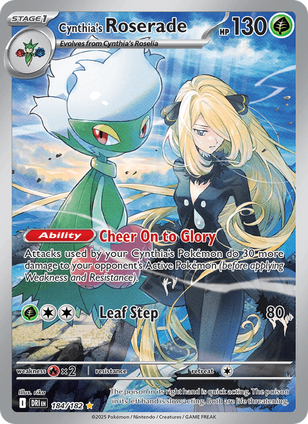 Cynthia's Roserade 184/182 Destined Rivals English Pokémon card
