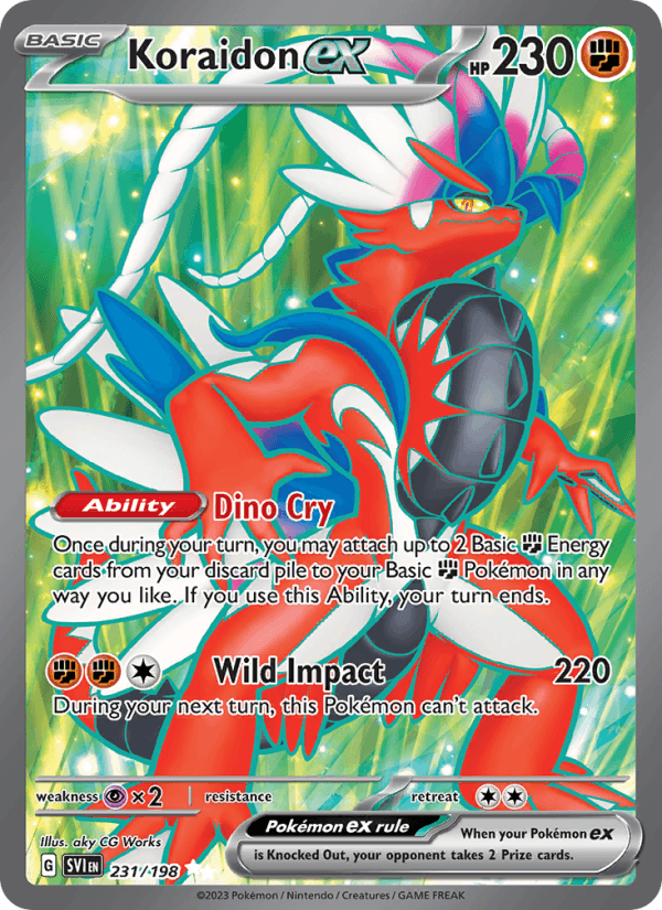 Koraidon ex 231/198 Scarlet & Violet English Pokémon card