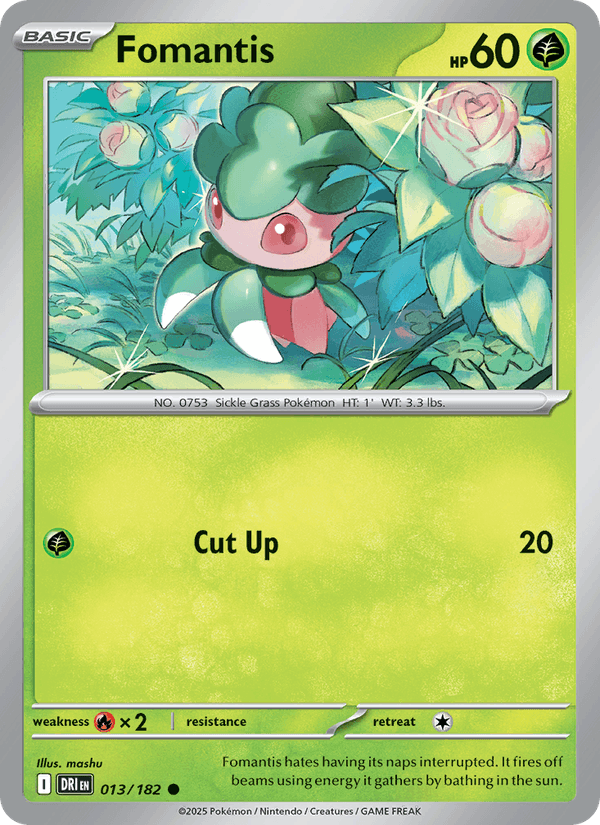 Fomantis 13/182 Destined Rivals English Pokémon card