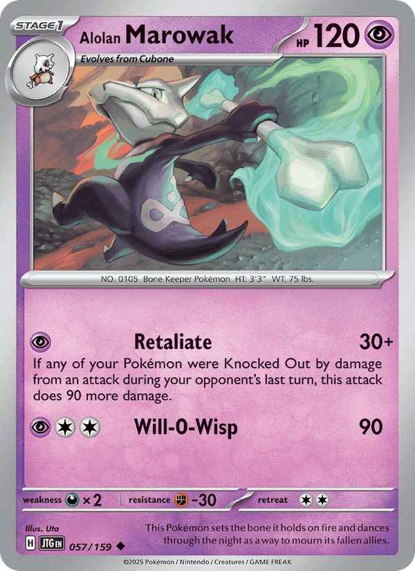 Alolan Marowak 57/159 Journey Together English Pokémon card
