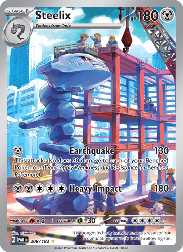 Steelix 208/182 Paradox Rift English Pokémon card