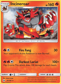 Incineroar 26/149 Sun & Moon Base Set English Pokémon card
