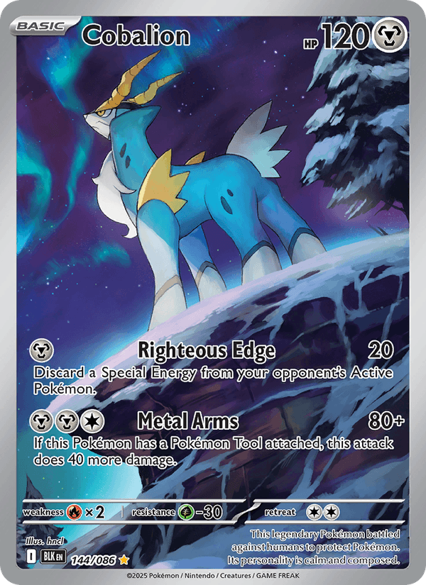 Cobalion 144/86 Black Bolt English Pokémon card