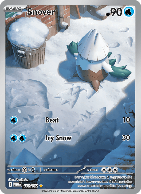 Snover 140/132 Mega Evolution English Pokémon card