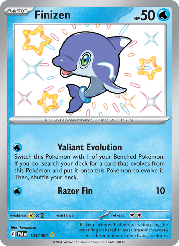 Finizen 123/91 Paldean Fates English Pokémon card