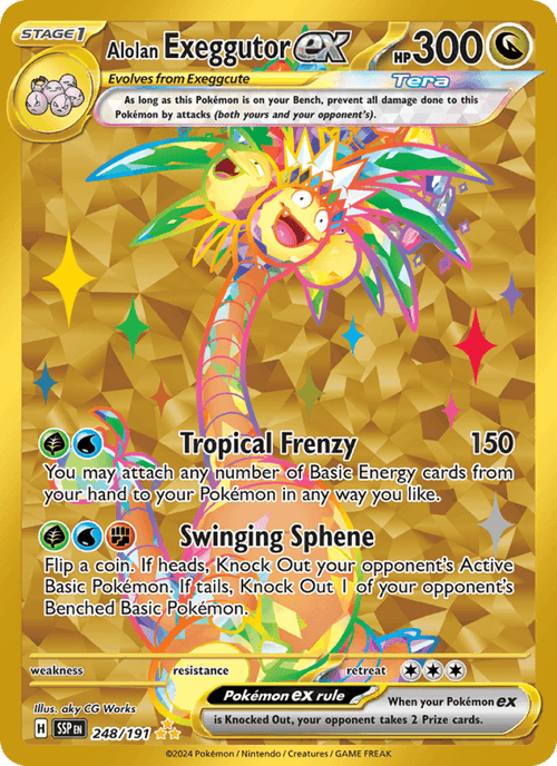 Alolan Exeggutor ex 248/191 Surging Sparks English Pokémon card