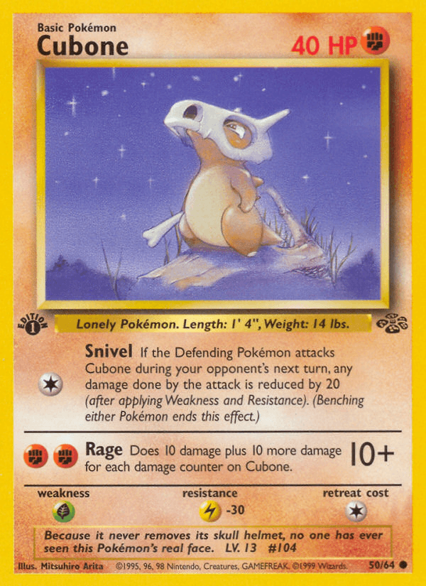Cubone 50/64 Jungle English Pokémon card