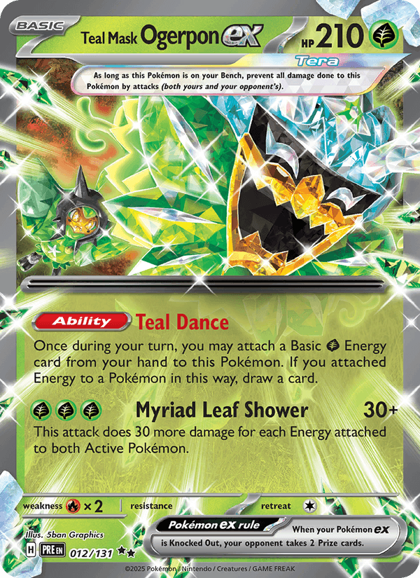 Teal Mask Ogerpon ex 12/131 Prismatic Evolutions English Pokémon card