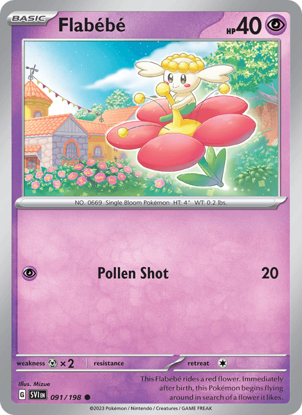 Flabébé 91/198 Scarlet & Violet English Pokémon card