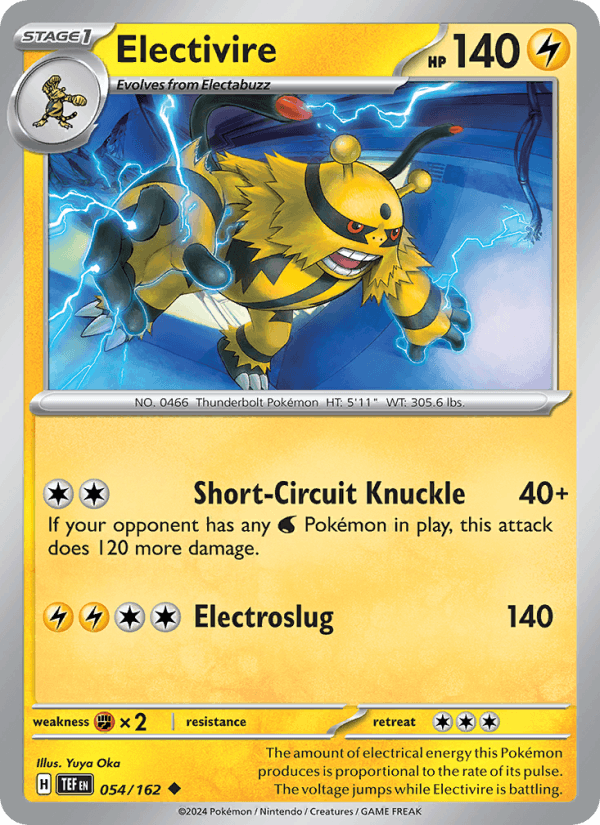 Electivire 54/162 Temporal Forces English Pokémon card