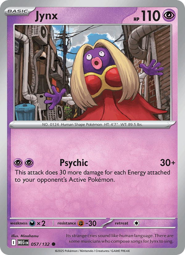Jynx 57/132 Mega Evolution English Pokémon card