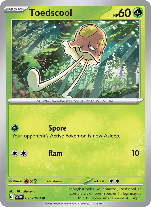 Toedscool 25/198 Scarlet & Violet English Pokémon card