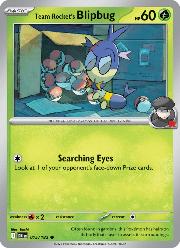 Team Rocket's Blipbug 15/182 Destined Rivals English Pokémon card