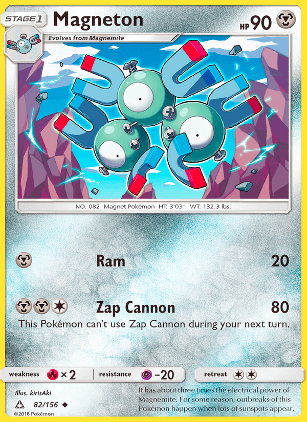 Magneton 82/156 Ultra Prism English Pokémon card