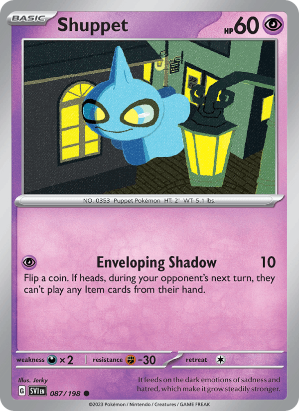 Shuppet 87/198 Scarlet & Violet English Pokémon card