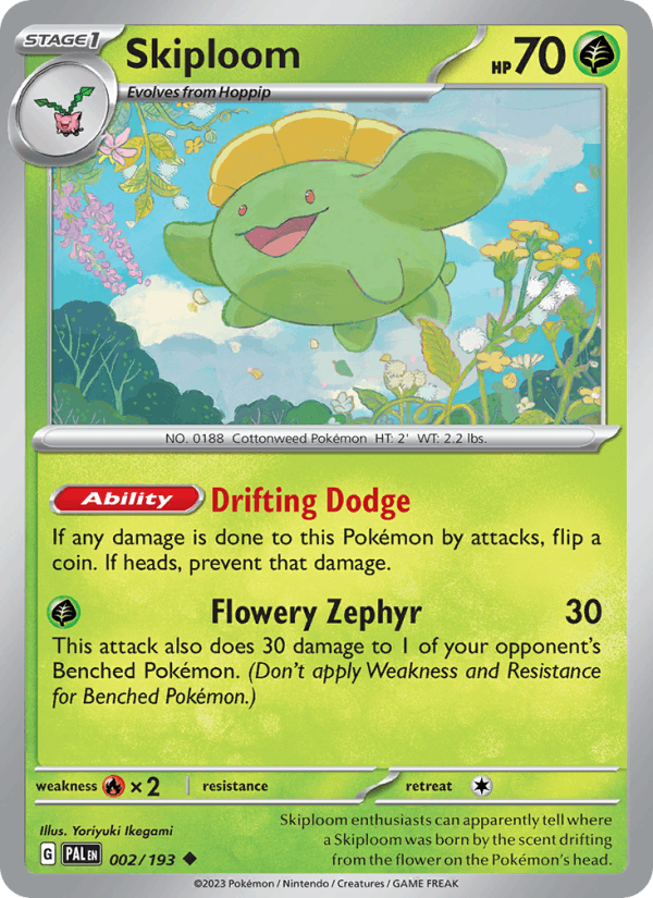 Skiploom 2/193 Paldea Evolved English Pokémon card