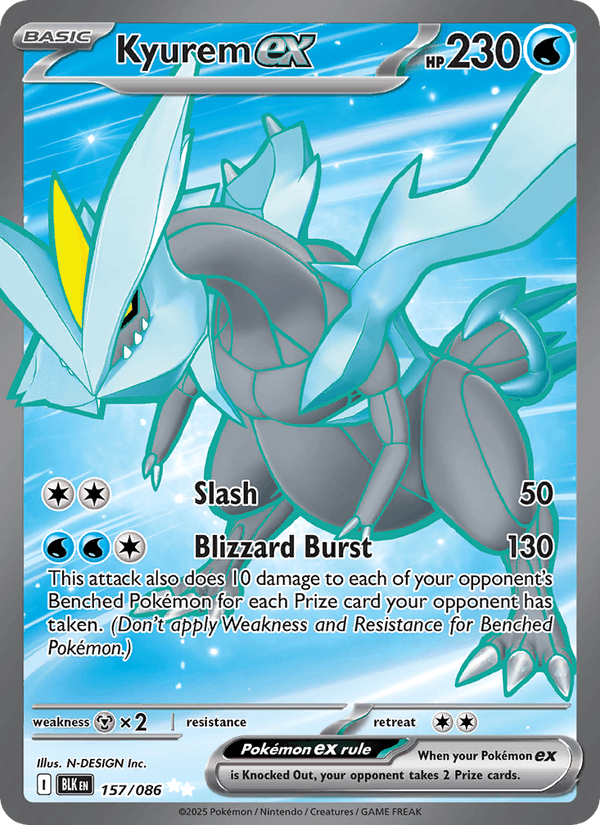 Kyurem ex 157/86 Black Bolt English Pokémon card