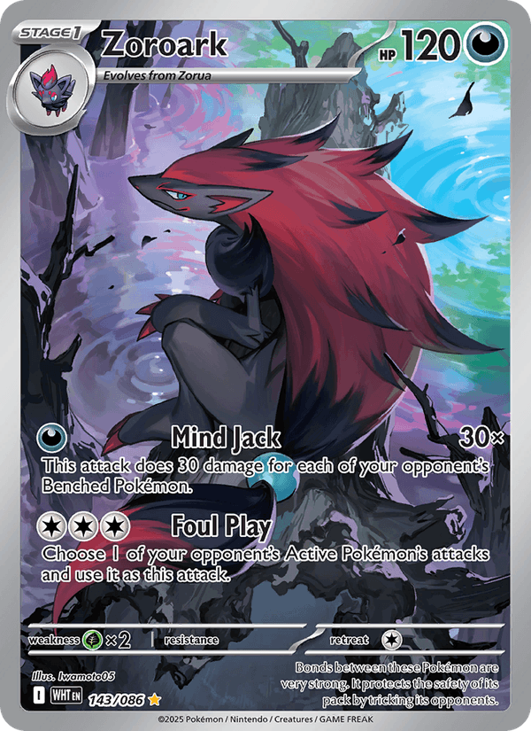 Zoroark 143/86 White Flare English Pokémon card