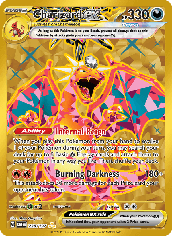 Charizard ex 228/197 Obsidian Flames English Pokémon card