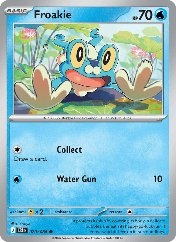 Froakie 20/86 Chaos Rising English Pokémon card