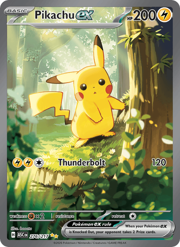 Pikachu ex 276/217 Ascended Heroes English Pokémon card