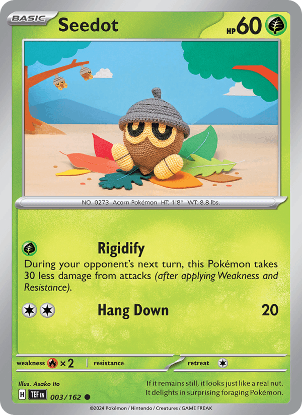 Seedot 3/162 Temporal Forces English Pokémon card