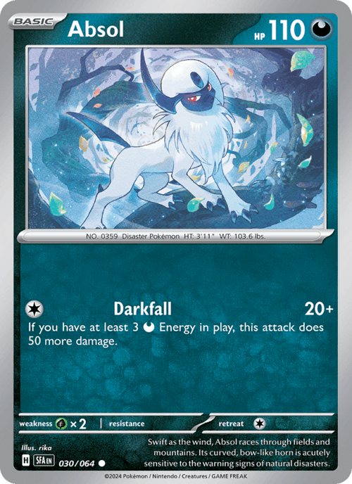 Absol 30/64 Shrouded Fable English Pokémon card