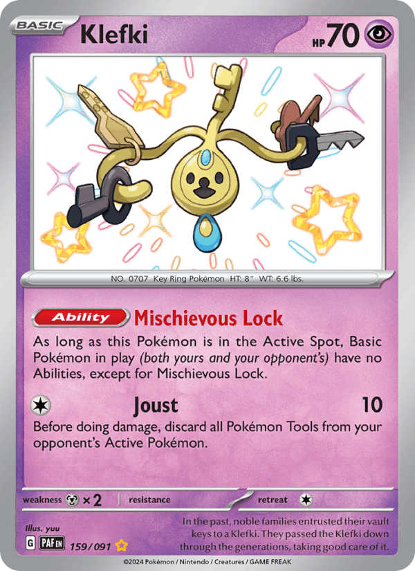 Klefki 159/91 Paldean Fates English Pokémon card