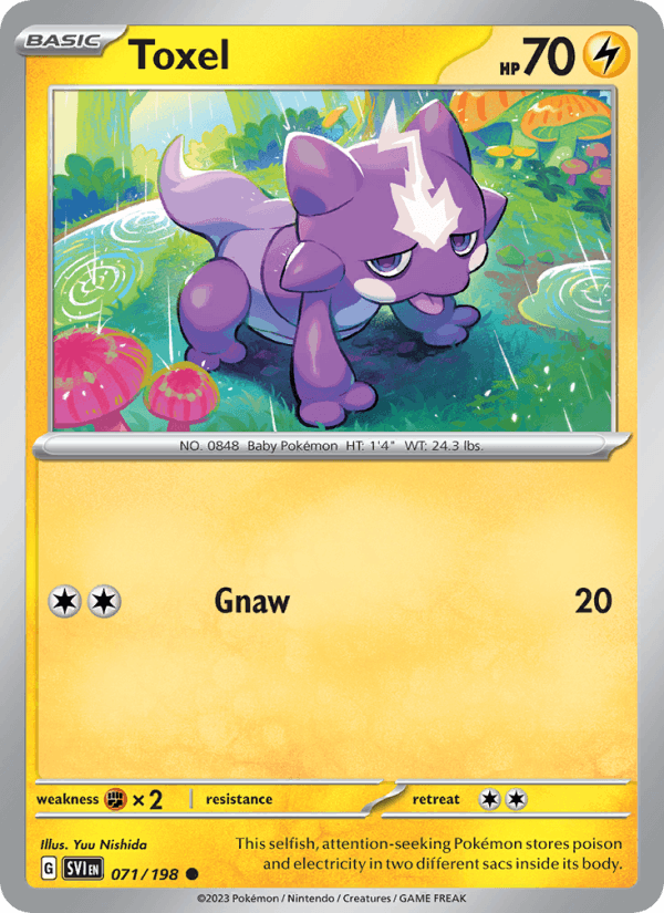 Toxel 71/198 Scarlet & Violet English Pokémon card