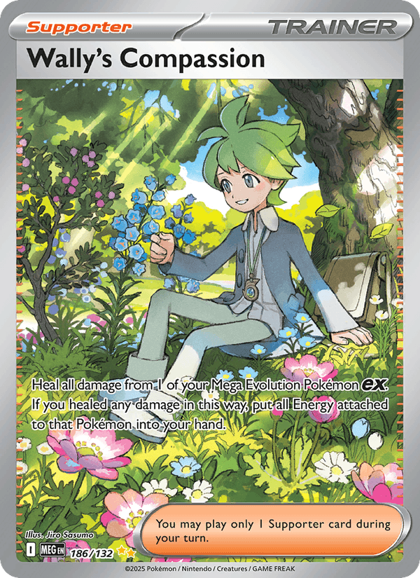 Wally's Compassion 186/132 Mega Evolution English Pokémon card