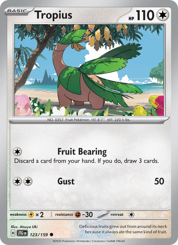 Tropius 123/159 Journey Together English Pokémon card