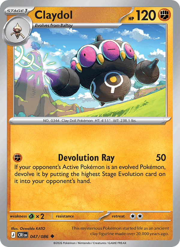 Claydol 47/86 Chaos Rising English Pokémon card