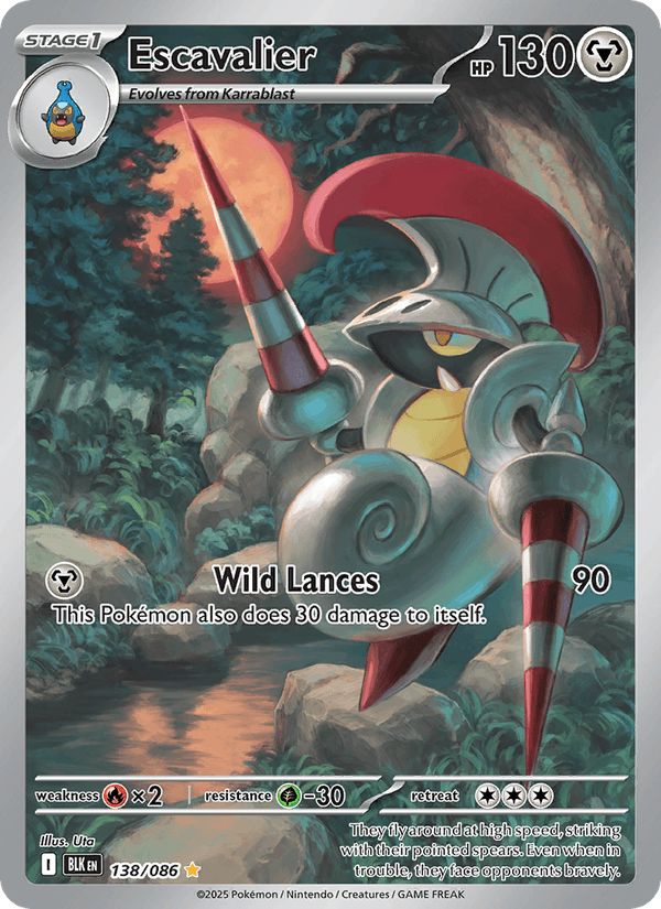 Escavalier 138/86 Black Bolt English Pokémon card