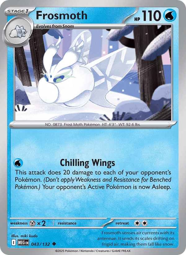 Frosmoth 43/132 Mega Evolution English Pokémon card