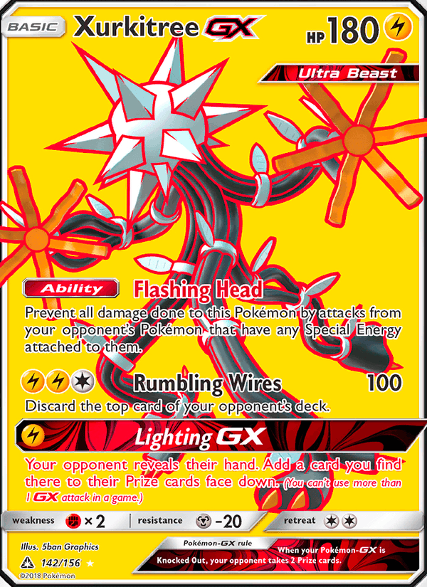Xurkitree GX 142/156 Ultra Prism English Pokémon card
