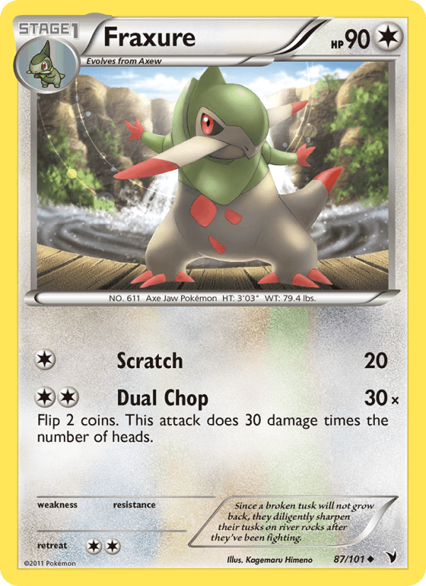 Fraxure 87/101 Noble Victories English Pokémon card