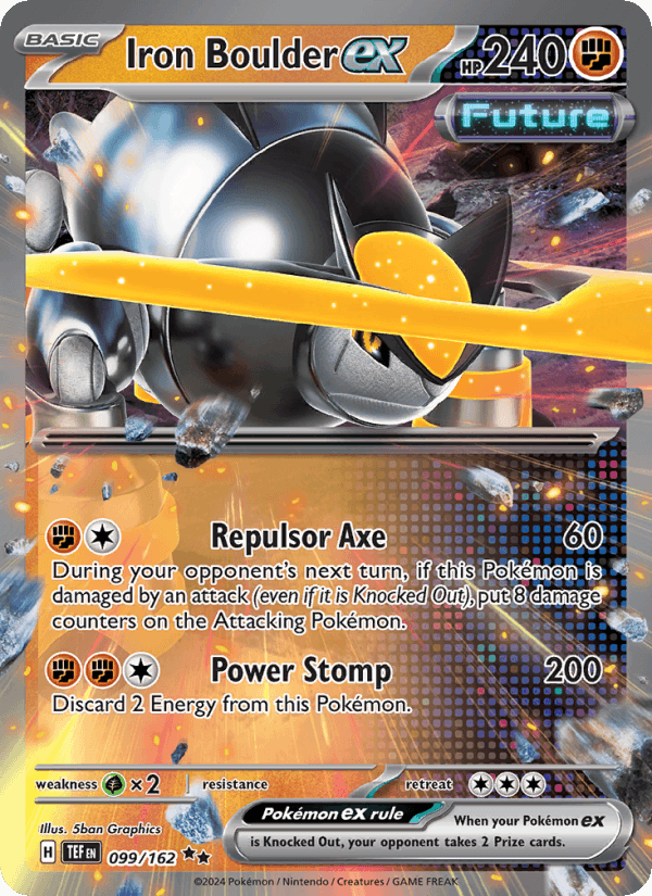Iron Boulder ex 99/162 Temporal Forces English Pokémon card