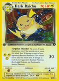Dark Raichu 83/82 Team Rocket English Pokémon card