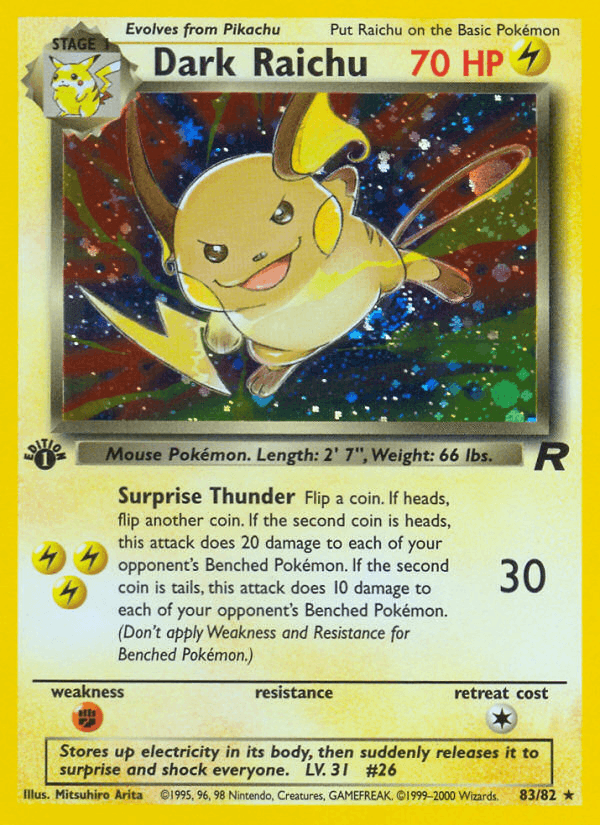 Dark Raichu 83/82 Team Rocket English Pokémon card