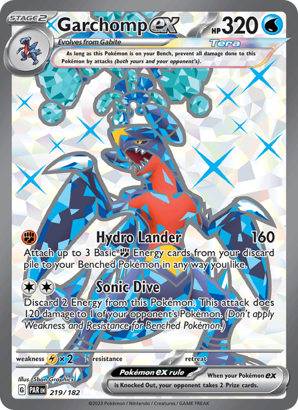 Garchomp ex 219/182 Paradox Rift English Pokémon card