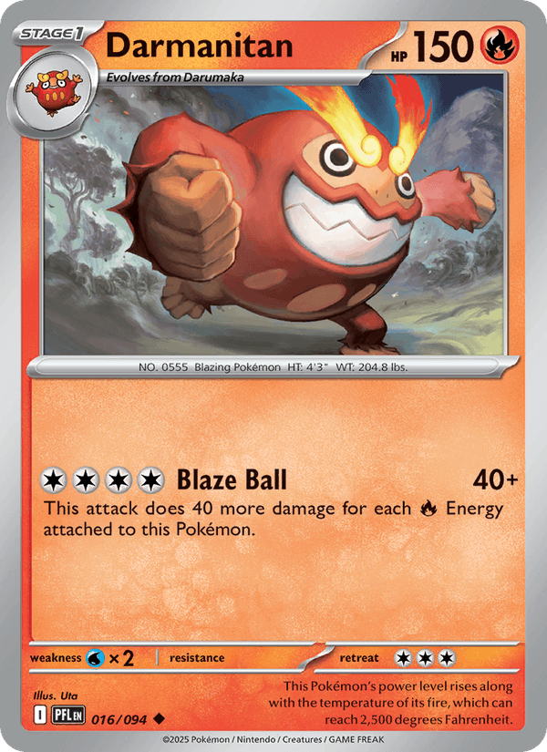 Darmanitan 16/94 Phantasmal Flames English Pokémon card