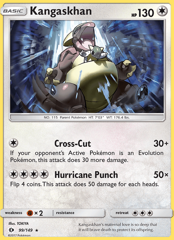 Kangaskhan 99/149 Sun & Moon Base Set English Pokémon card