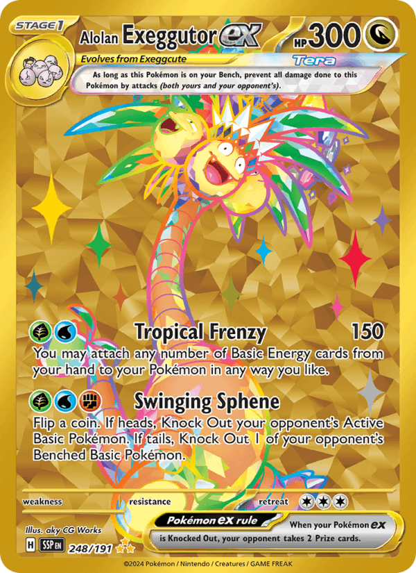 Alolan Exeggutor ex 248/191 Surging Sparks English Pokémon card