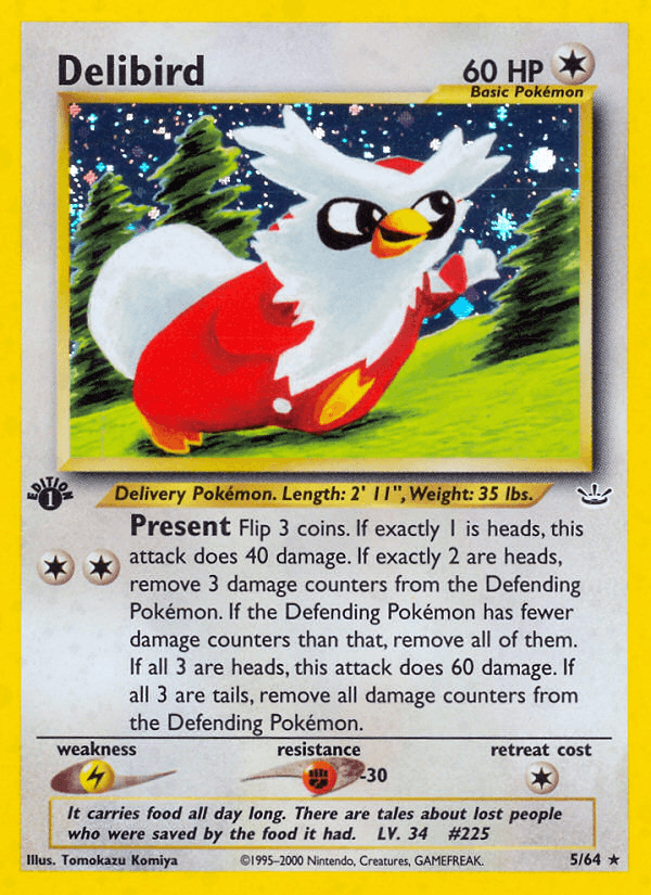 Delibird 5 Neo Revelation English Pokemon card