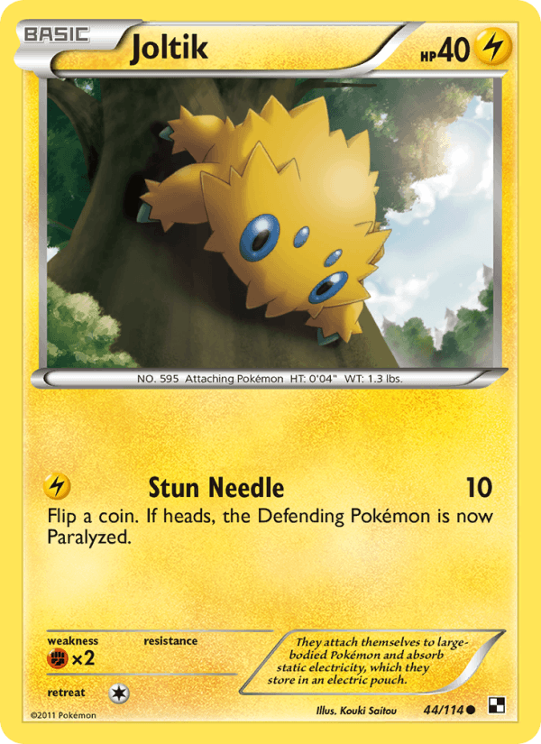 Joltik 44/114 Black & White English Pokémon card