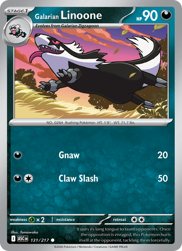 Galarian Linoone 131/217 Ascended Heroes English Pokémon card