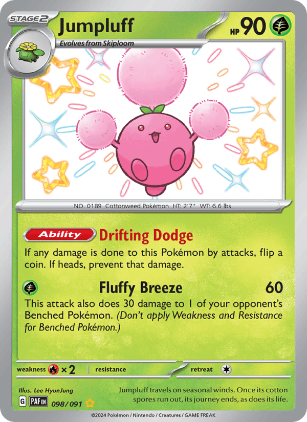 Jumpluff 98/91 Paldean Fates English Pokémon card