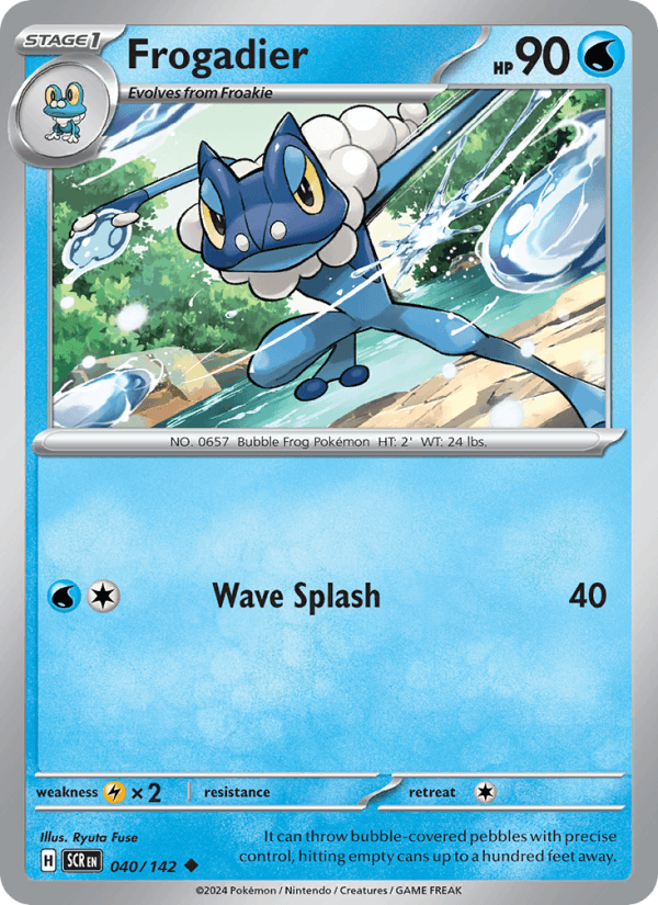 Frogadier 40/142 Stellar Crown English Pokémon card